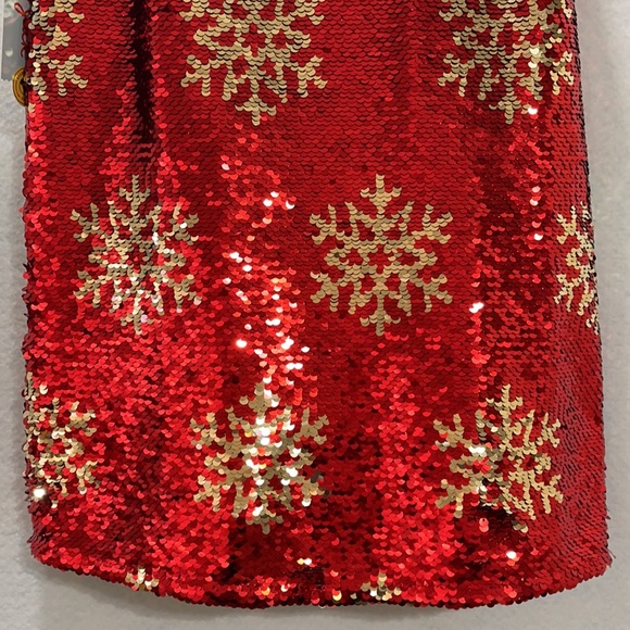 Cat & Jack Reversible Sequin Snowflake Dress - Picture 8 of 12